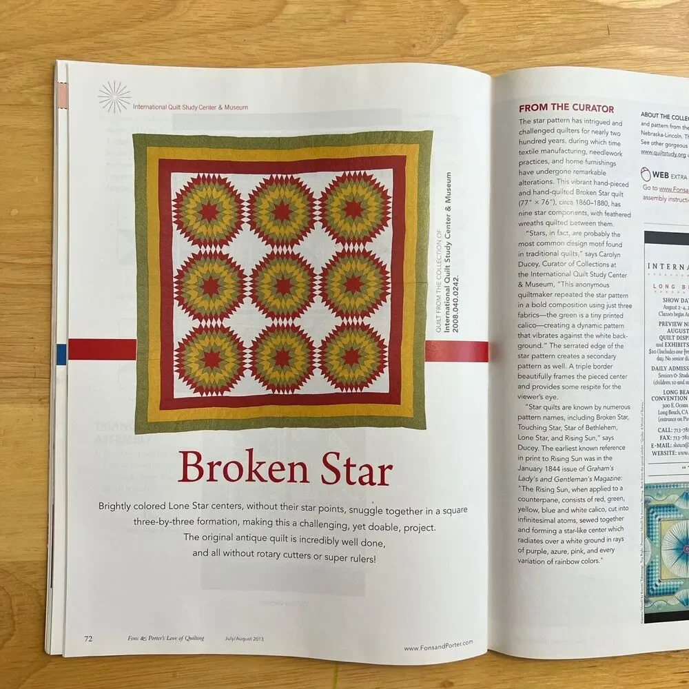 Magazine Lot of Fons and Porters Love of Quilting 3 Fall Winter 2013 Editions